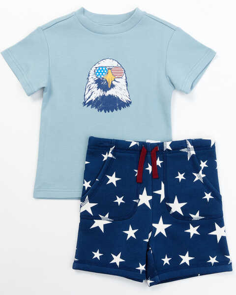Cody James Toddler Boys' USA Shirt and Shorts - 2 Piece Set, Blue, hi-res