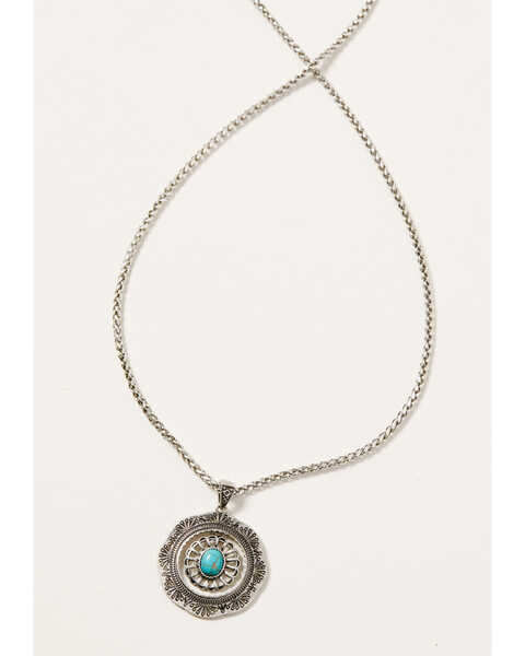 Image #2 - Shyanne Women's Midnight Sky Pendant With Turquoise Stone Set, Silver, hi-res