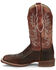 Image #3 - Justin Women's Stoneage Western Boots - Broad Square Toe, Cognac, hi-res