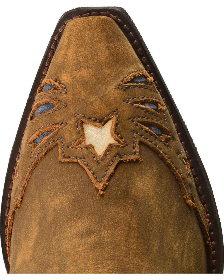 Laredo Women's Keyes Stars & Stripes Cowgirl Boots - Snip Toe, Tan, hi-res