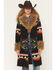 Image #1 - Panhandle Slim Women's Southwestern Border Print Coat, Black, hi-res