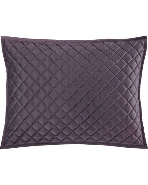HiEnd Accents King Amethyst Diamond Quilted Shams, Purple, hi-res