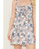 Image #3 - Wild Moss Women's Ruffle Trim Floral Print Mini Dress, Ivory, hi-res