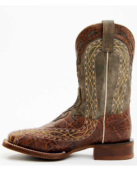 Image #3 - Dan Post Men's Inlay Embroidered Western Performance Boots - Broad Square Toe, Tan, hi-res