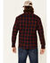 Flag & Anthem Men's Maroon Belhaven Plaid Long Sleeve Button-Down Western Shirt , Maroon, hi-res