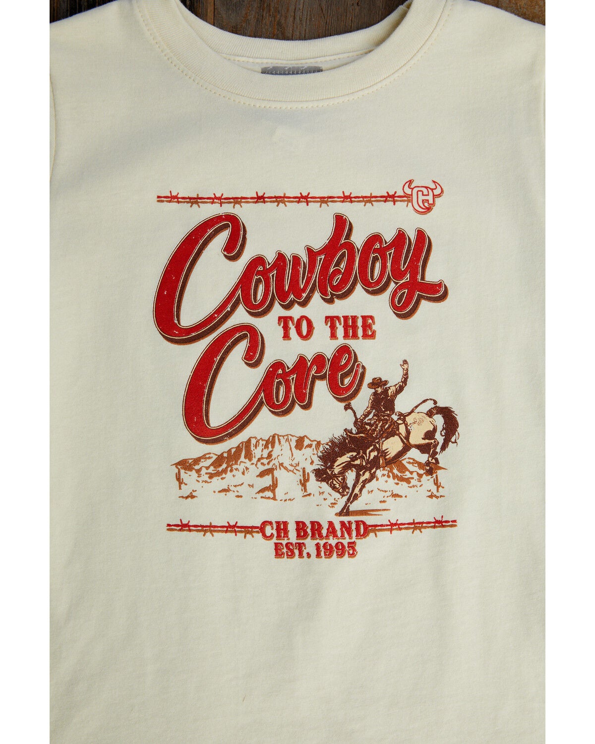 Image #2 - Cowboy Hardware Toddler Boys' Cowboy to the Core Short Sleeve Graphic T-Shirt, Tan, hi-res