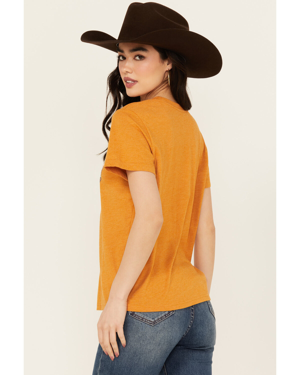 Image #4 - Wrangler Women's Logo Desert Scene Short Sleeve Graphic Tee, Orange, hi-res