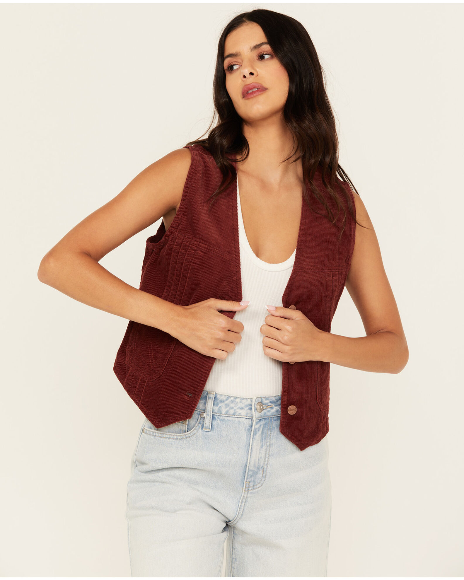 Women's corduroy skirt vest on sale