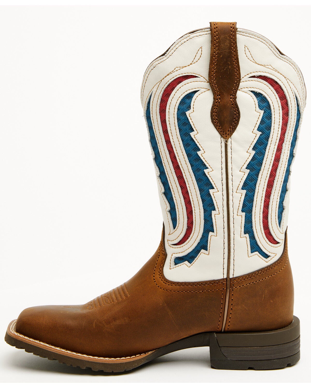 Image #3 - Ariat Women's 11" Ranchwork VentTEK Performance Western Boots - Broad Square Toe, Distressed Brown, hi-res