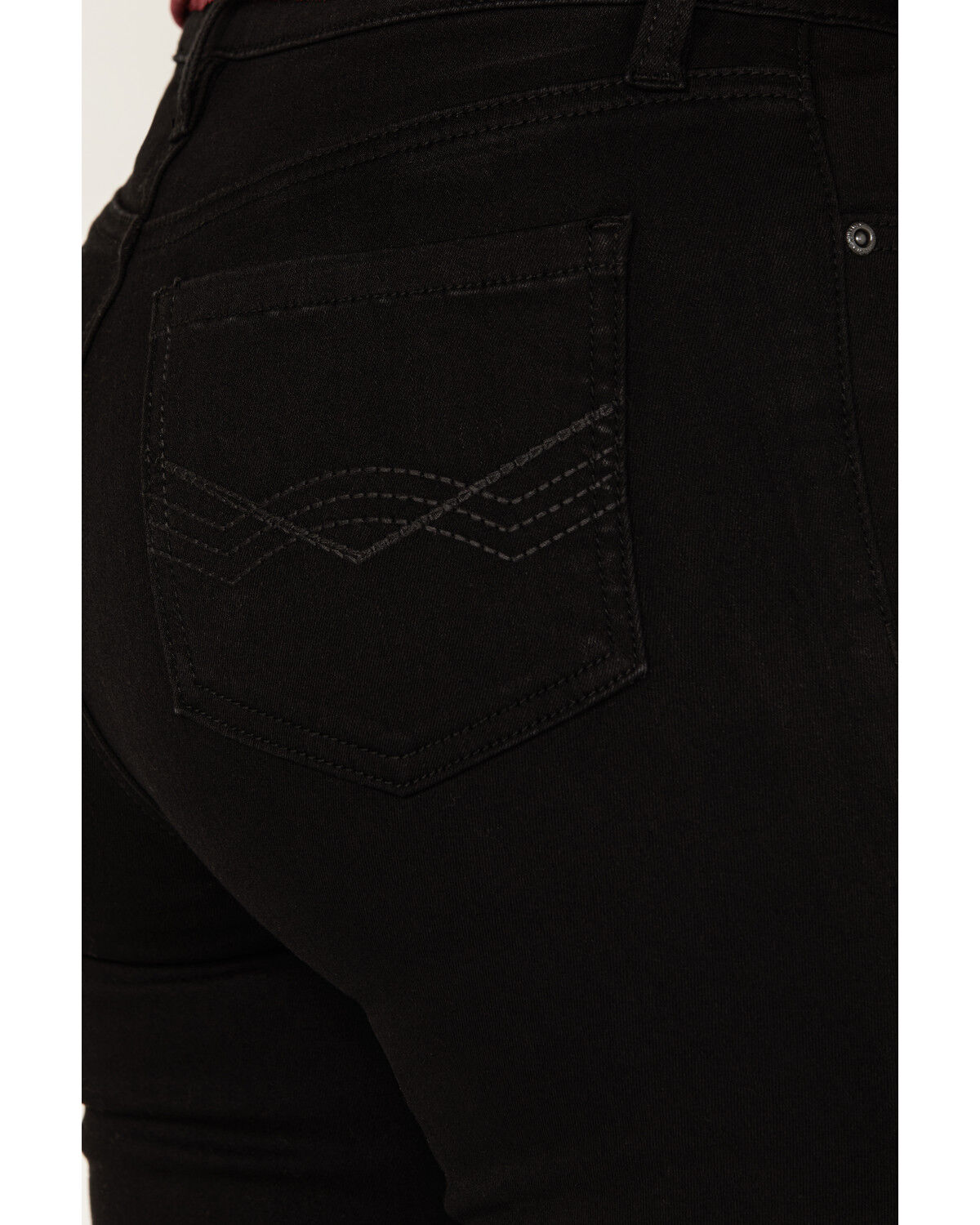 Image #4 - Idyllwind Women's Knight Legend High Rise Bootcut Super Stretch Denim Jeans, Black, hi-res
