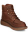 Image #1 - Justin Men's Rush Waterproof 6" Lace-Up Nano Non-Comp Wedge Work Boots - Moc Toe, Brown, hi-res