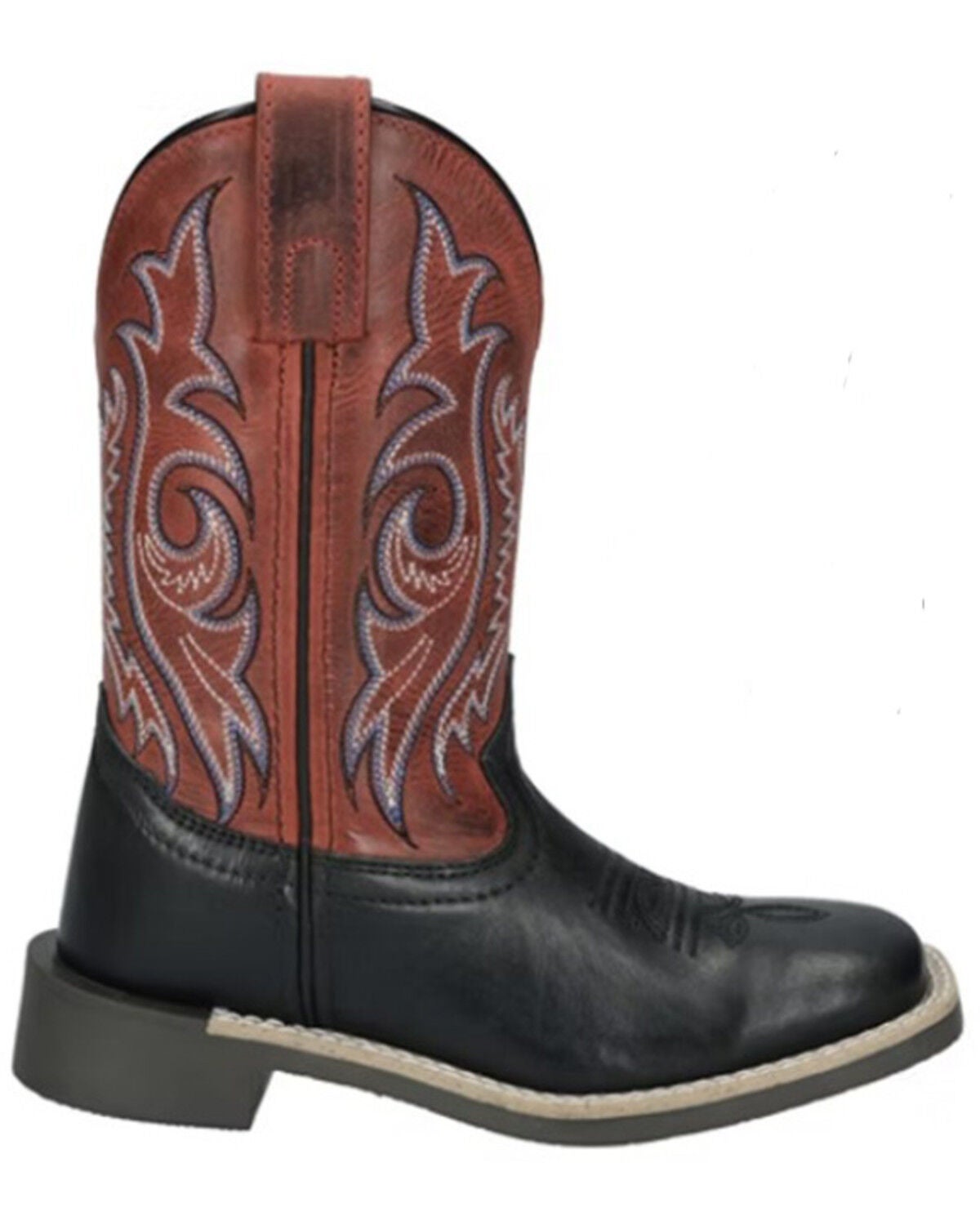 Smoky Mountain Little Boys' Barrett Western Boots - Broad Square Toe, Black, hi-res