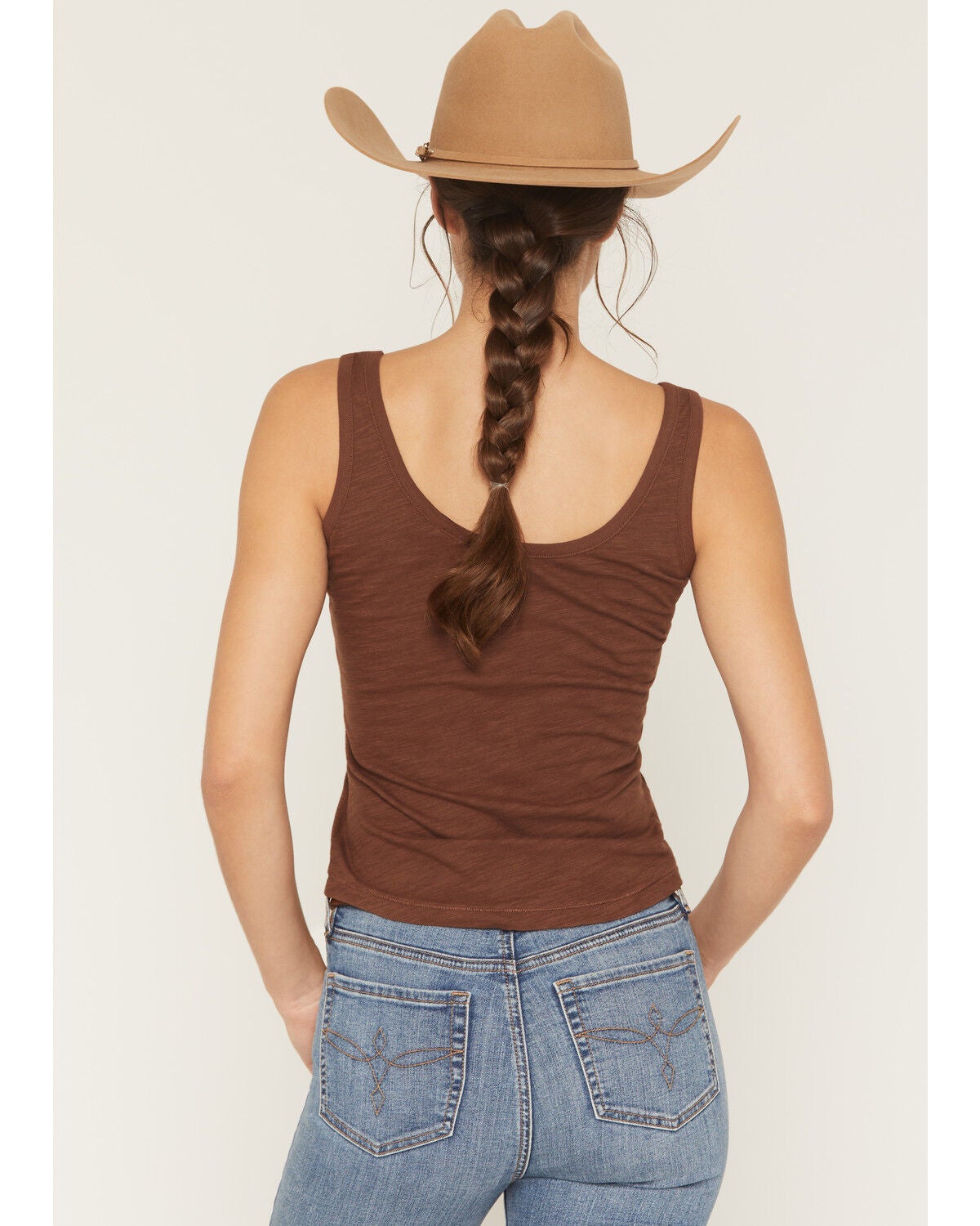 Image #4 - Shyanne Women's Western Icon Graphic Tank Top, Chocolate, hi-res