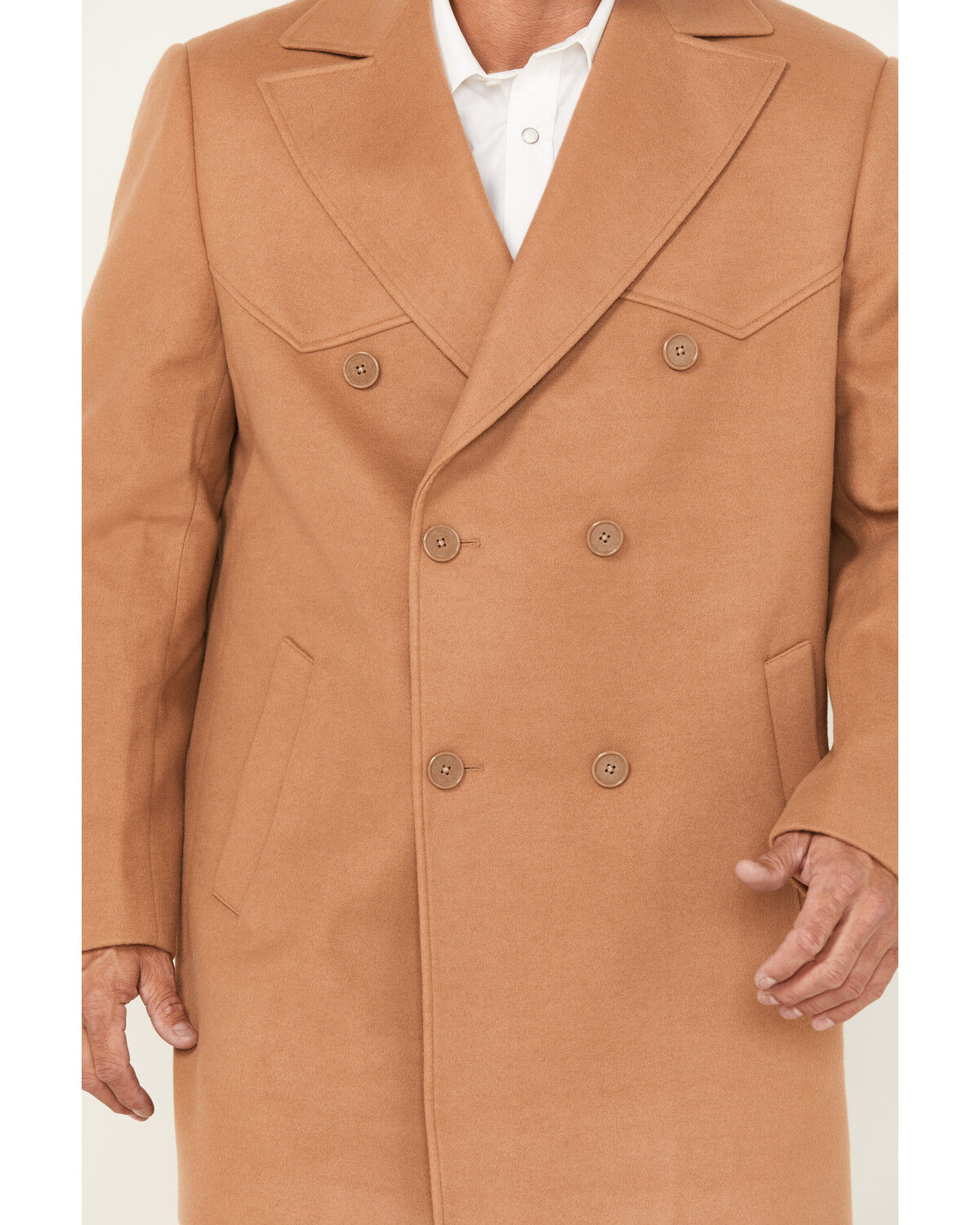 Image #3 - Cody James Black 1978® Men's Men's Alpine Wool Dress Coat, Tan, hi-res