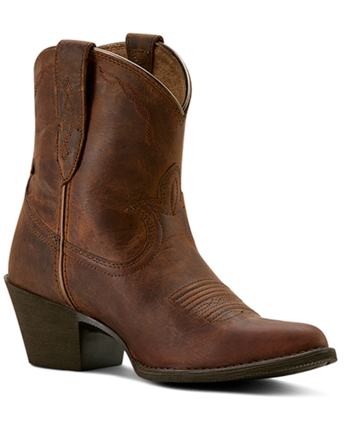 Image #1 - Ariat Women's Maggie Western Booties - Snip Toe, Brown, hi-res