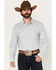 Image #1 - Blue Ranchwear Men's Alcova Solid Long Sleeve Snap Western Shirt, Light Blue, hi-res