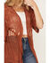 Image #3 - Shyanne Women's Geo Lace Short Sleeve Kimono, Chestnut, hi-res