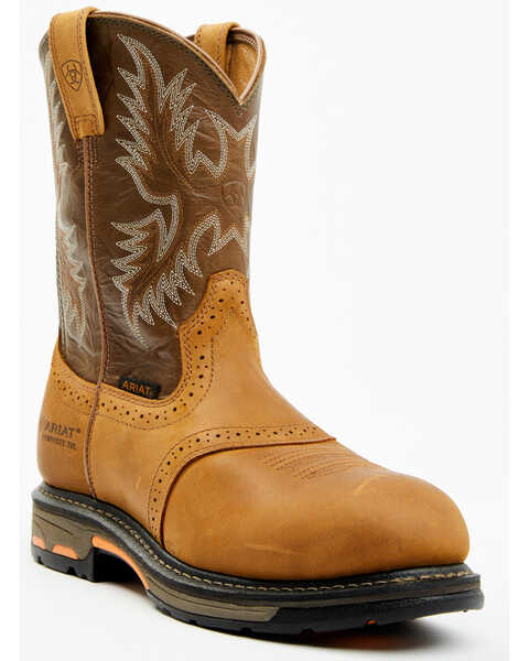 Ariat WorkHog® Western Work Boots - Composite Toe, Bark, hi-res