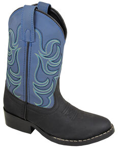Smoky Mountain Youth Boys' Monterey Western Boots - Round Toe, Black, hi-res