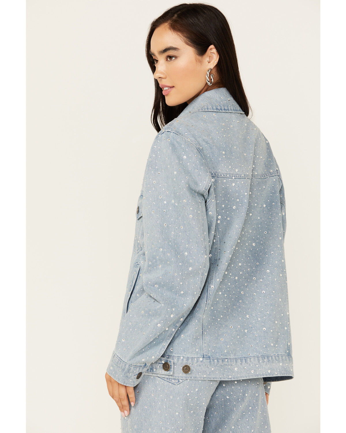 Image #4 - Show Me Your Mumu Women's Light Wash Embellished Dover Denim Jacket, Light Wash, hi-res