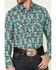 Image #3 - Rock & Roll Denim Men's Southwestern Print Long Sleeve Snap Western Shirt , Multi, hi-res