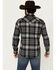 Image #4 - Pendleton Men's Canyon Plaid Print Long Sleeve Snap Western Shirt, Grey, hi-res