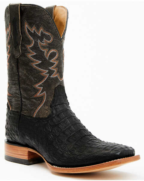 Image #1 - Cody James Men's Exotic Caiman Belly Western Boots - Broad Square Toe, Black, hi-res