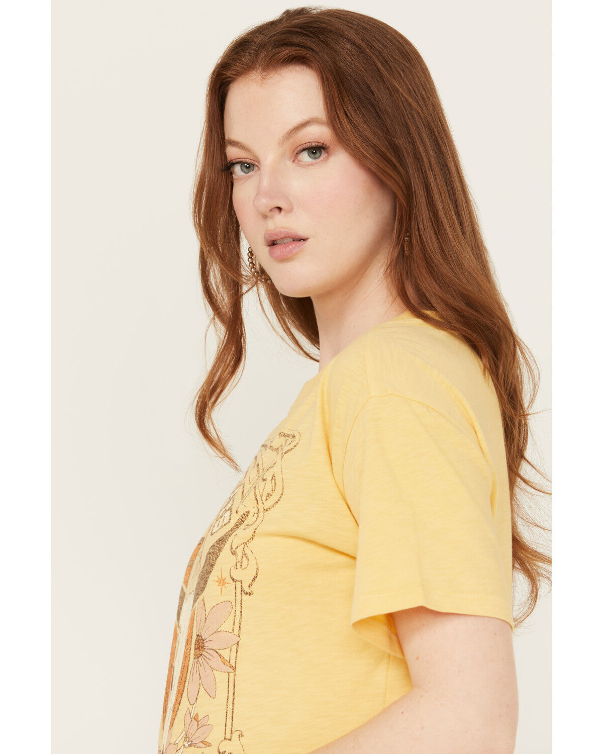 Image #2 - Shyanne Women's Lucks Always To Blame Short Sleeve Graphic Tee, Yellow, hi-res