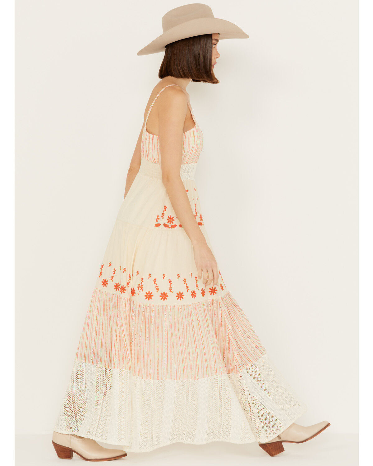 Image #2 - Miss Me Women's Floral Embroidered Sleeveless Maxi Dress, , hi-res