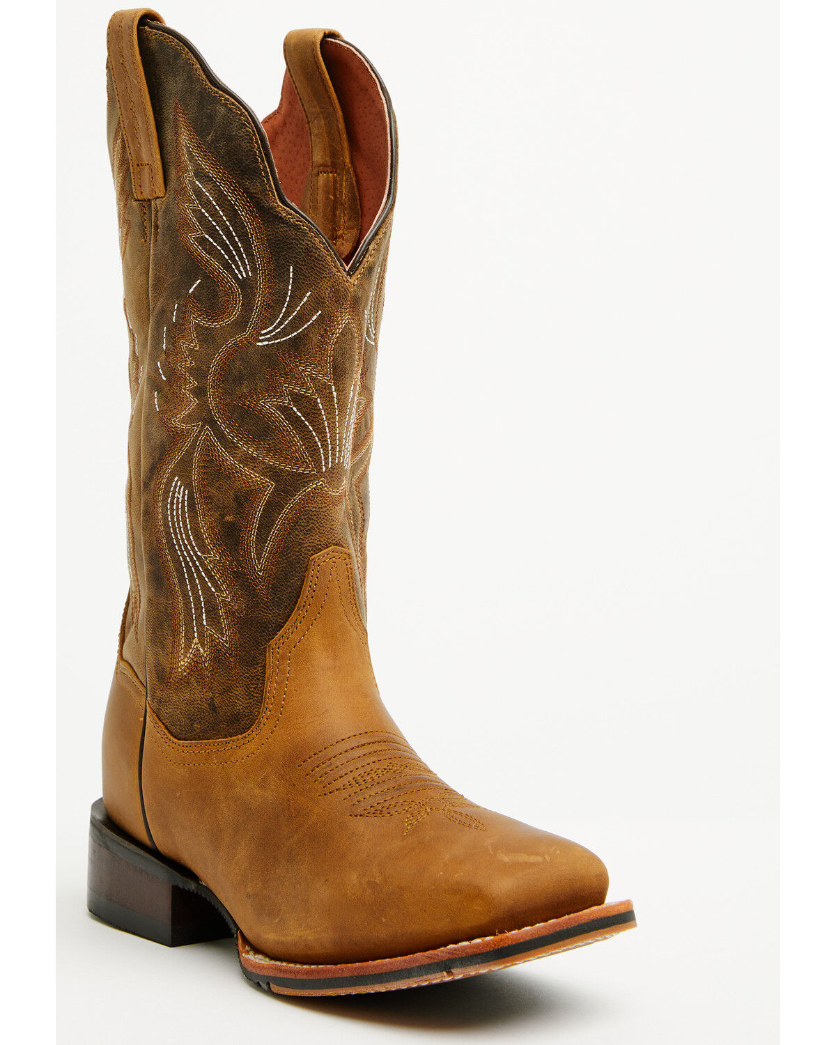 Image #1 - Dan Post Women's Jillian Western Boots - Broad Square Toe, Tan, hi-res