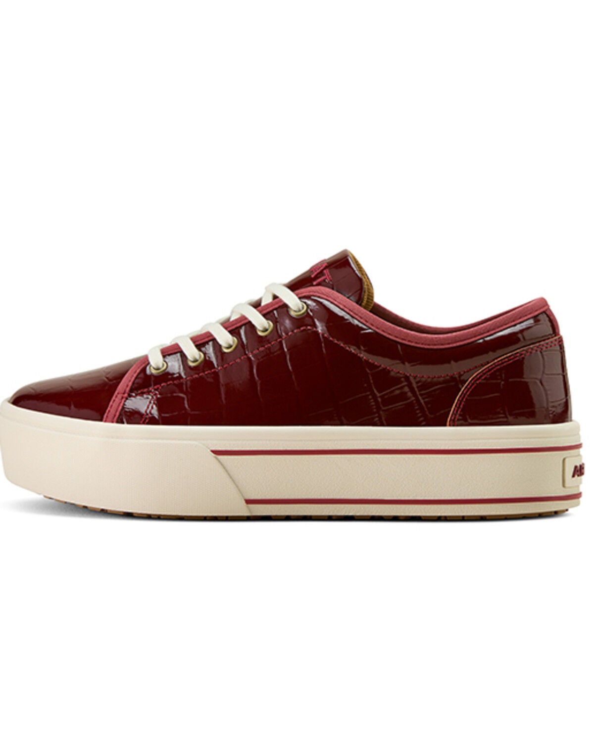 Image #4 - Ariat Women's Skylar Crocodile Print Casual Shoes, Red, hi-res