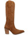 Image #2 - Dingo Women's Evita Suede Tall Western Boots - Snip Toe, Camel, hi-res