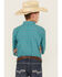 Image #4 - Ariat Boys' Geo Print Long Sleeve Button-Down Western Shirt, Navy, hi-res