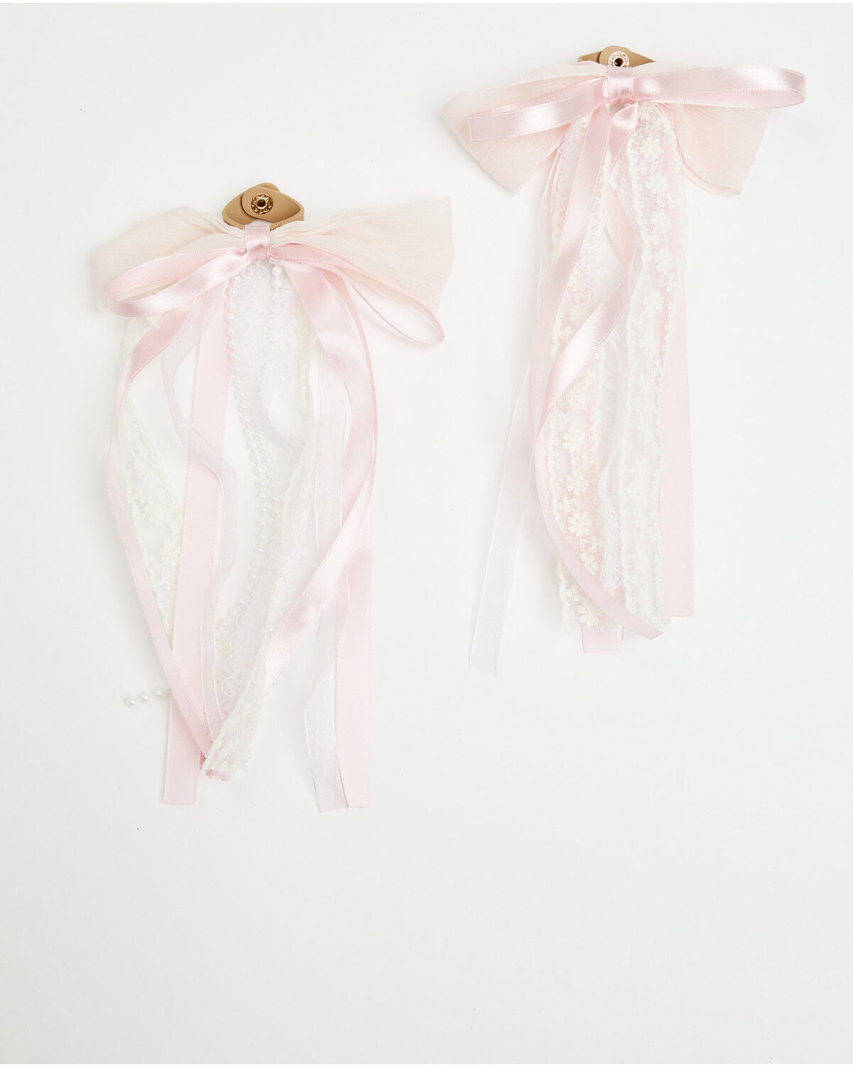Image #1 - Shyanne Women's Lace And Pearl Boot Bows - 2 Piece, Pink, hi-res
