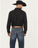 Image #4 - RANK 45® Men's Remming Solid Long Sleeve Snap Performance Western Shirt, Black, hi-res