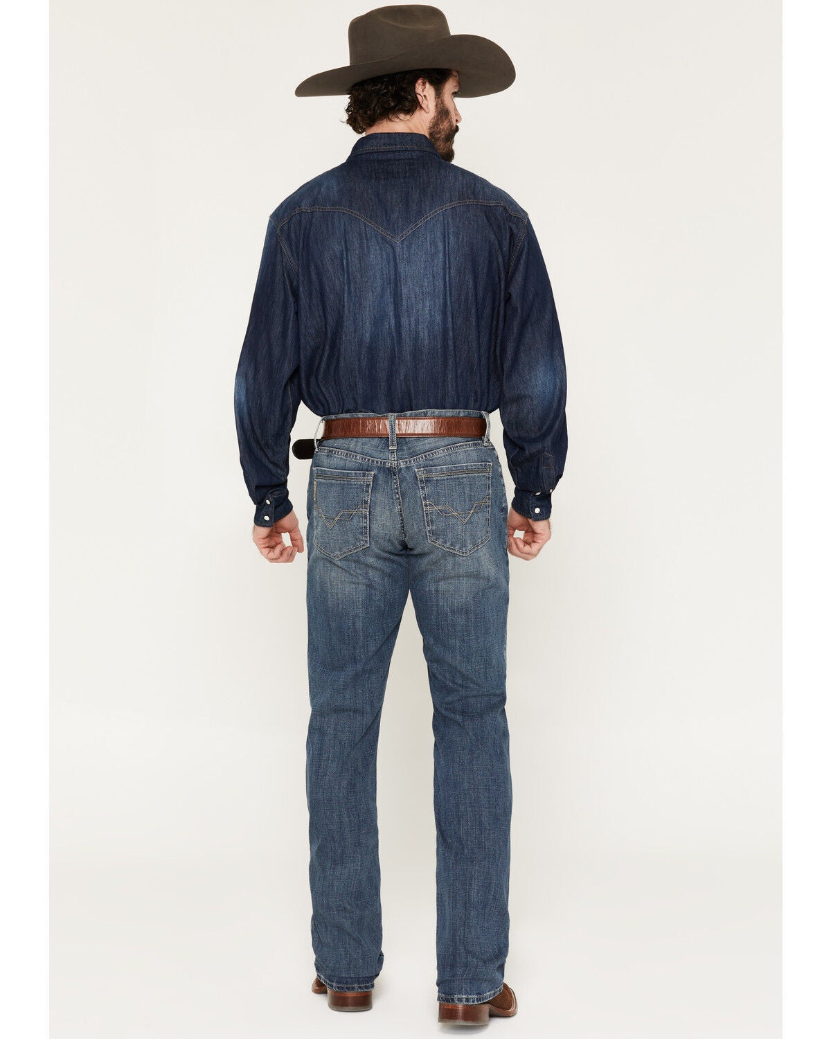Image #3 - Cinch Men's Ian Medium Wash Slim Bootcut Stretch Denim Jeans, Medium Wash, hi-res