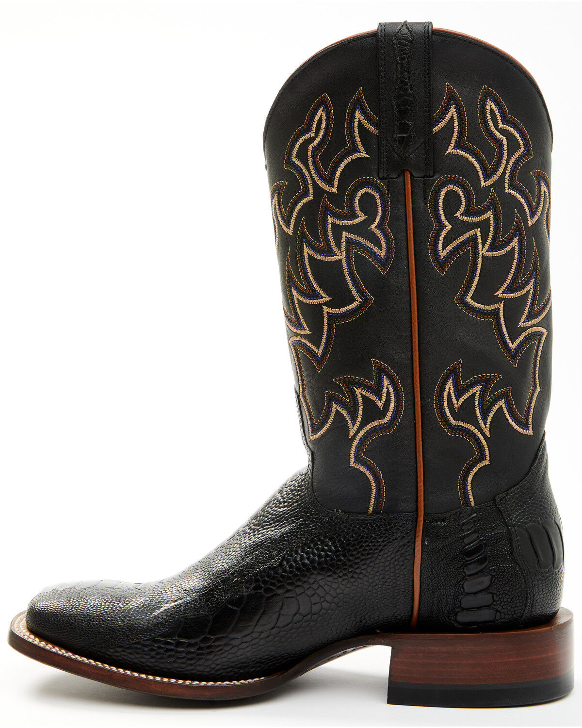 Image #3 - Cody James Men's Exotic Ostrich Leg Western Boots - Broad Square Toe, Black, hi-res