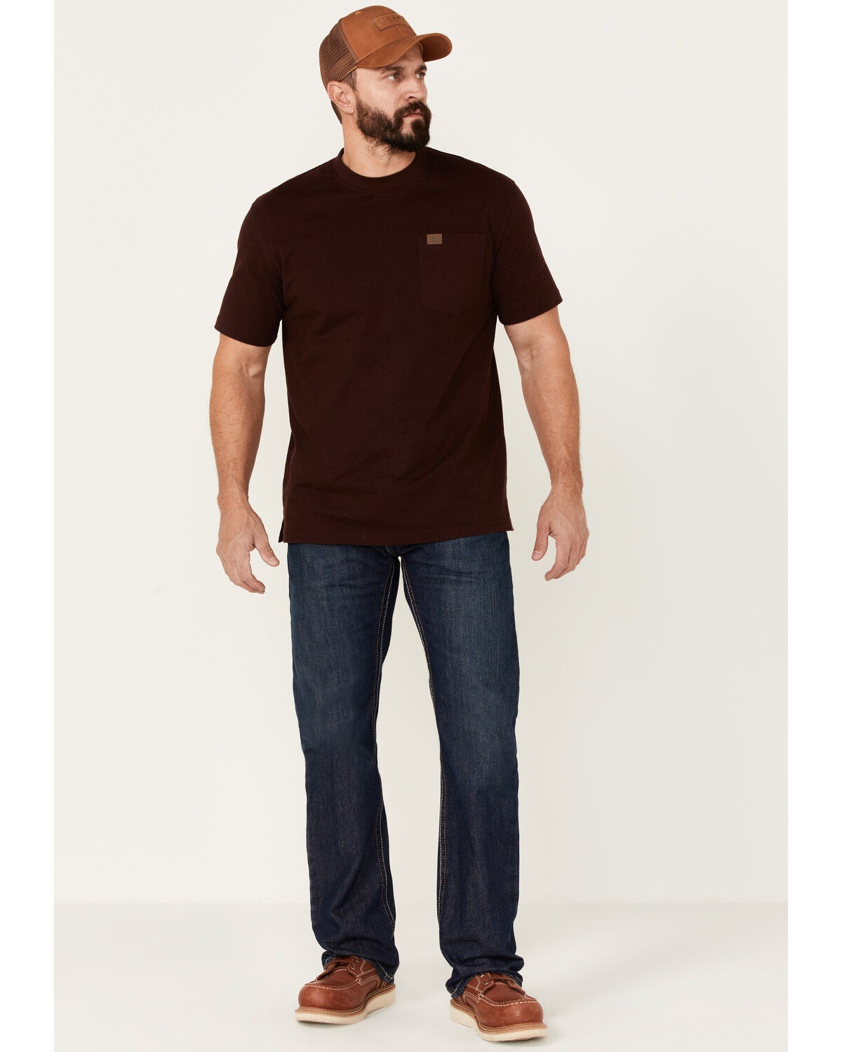 Ariat Men's FR M5 Slim Straight Clay Jeans, Denim, hi-res