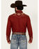 Image #4 - Wrangler Men's Rodeo Ben Embroidered Long Sleeve Snap Western Shirt, Red, hi-res