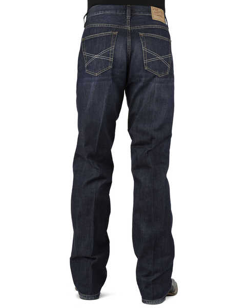 Image #1 - Stetson Men's 1312 Relaxed Fit Bootcut Jeans with Flag Detail - Big & Tall, Denim, hi-res