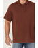 Image #3 - Brothers and Sons Men's Solid Slub Short Sleeve Polo Shirt, Red, hi-res