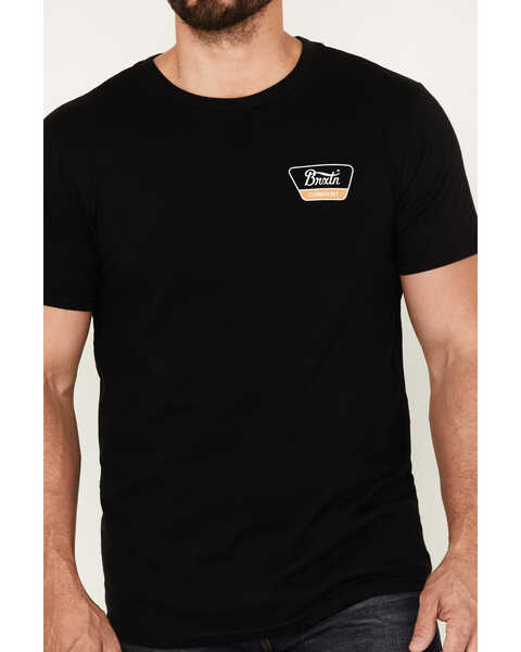 Image #3 - Brixton Men's Linwood Logo Short Sleeve Graphic T-Shirt, Black, hi-res