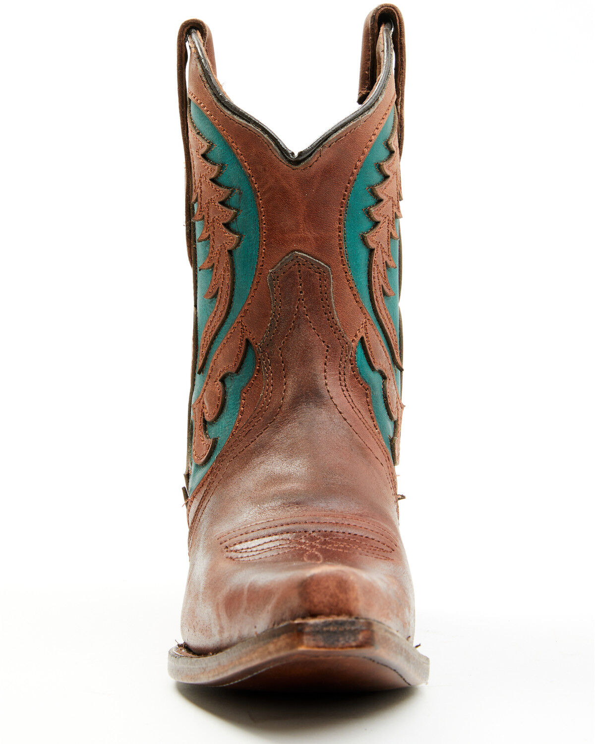Image #4 - Circle G Women's Inlay Western Booties - Snip Toe, Brown, hi-res