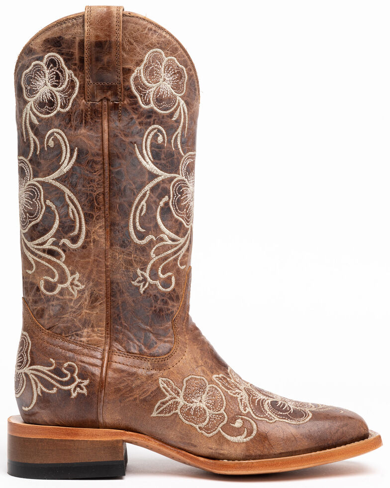 Shyanne Women's Lasy Western Boots - Square Toe, Brown, hi-res
