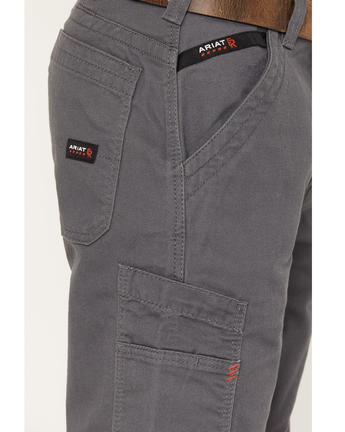Image #2 - Ariat Men's Grey FR M5 Duralight Stretch Canvas Straight Work Pants - Big, Grey, hi-res