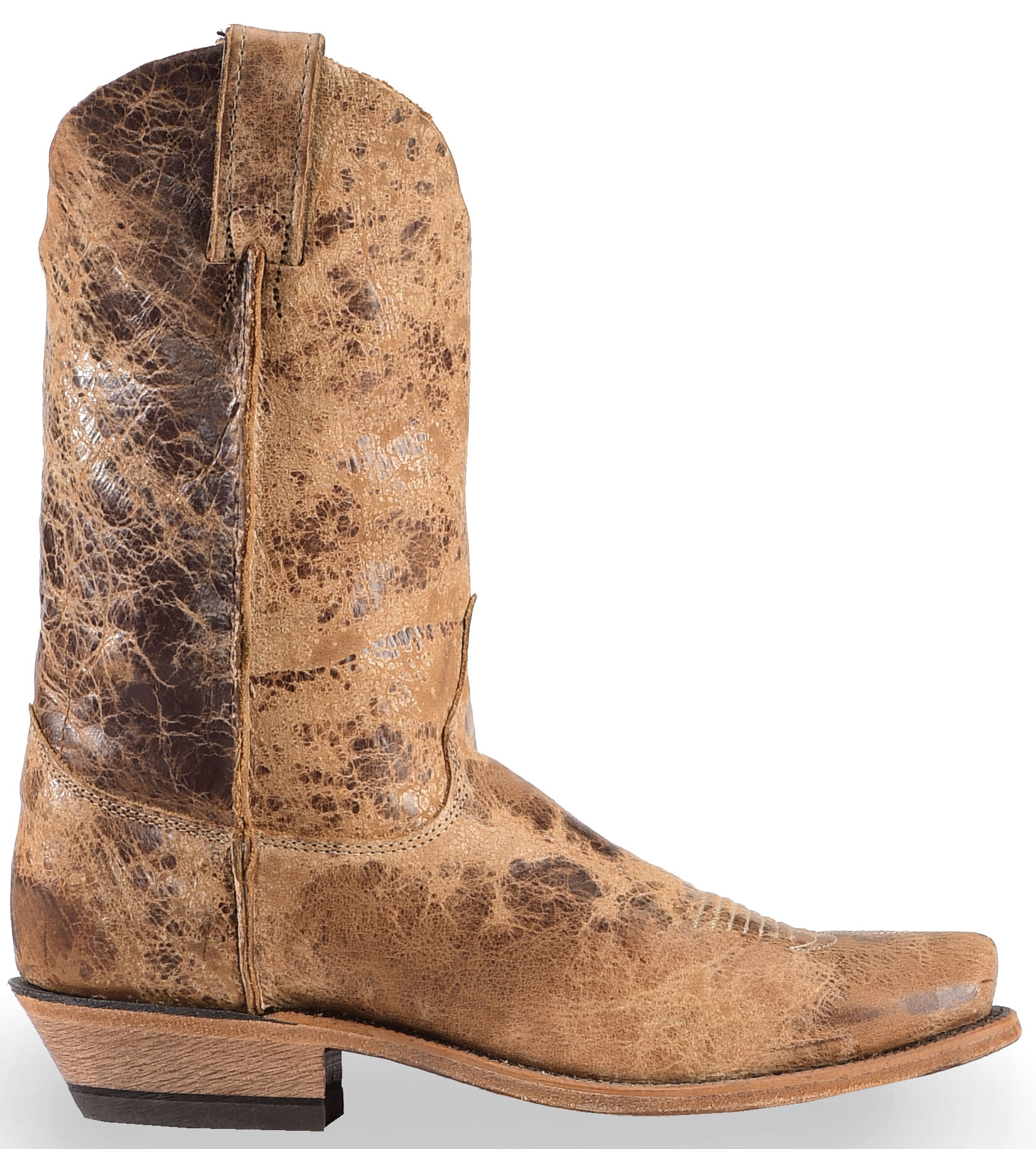 Distressed Cowboy Boots - Square Toe 