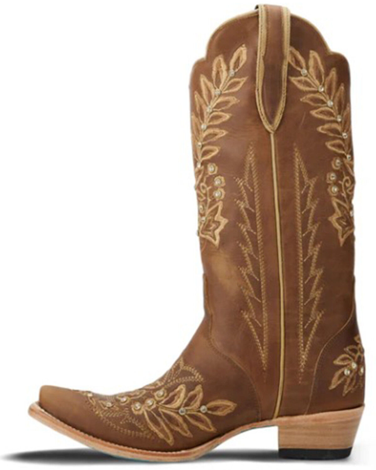 Image #3 - Lane Women's Destiny Tall Western Boots - Snip Toe, Brown, hi-res