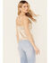 Image #4 - Shyanne Women's Lace Trim Satin Cami, Taupe, hi-res