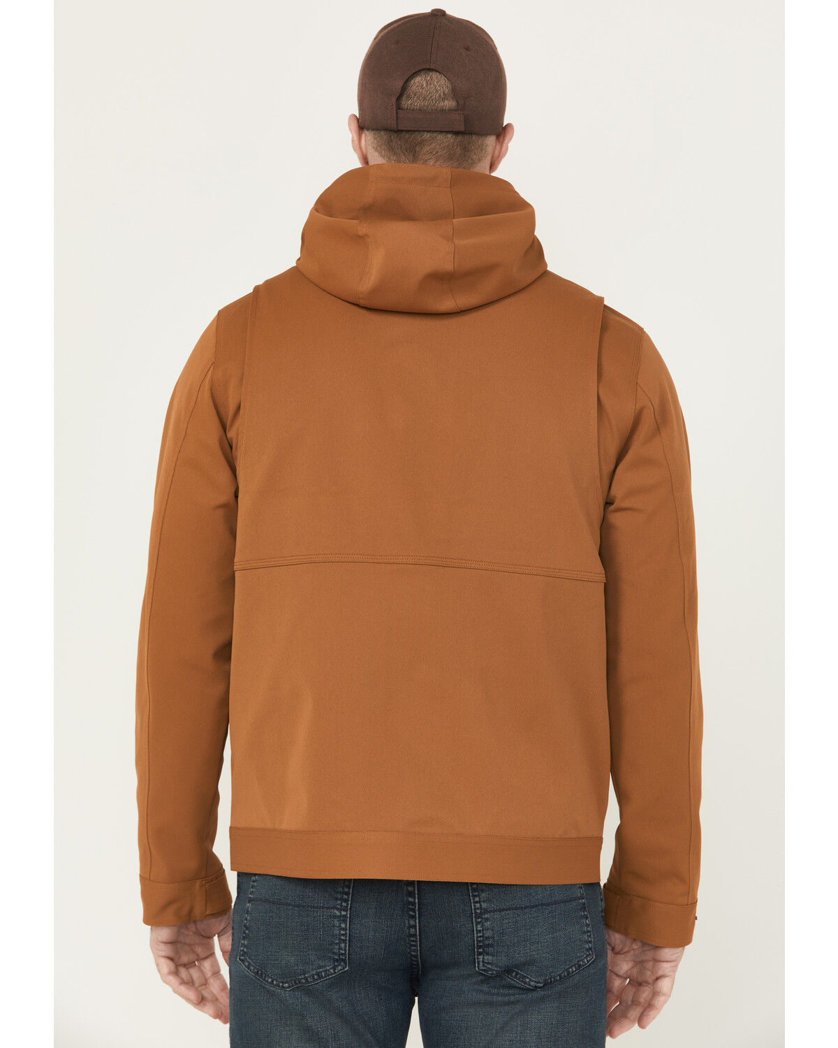 Image #2 - Hawx Men's Norton Double Weave Mechanic Hooded Jacket, Rust Copper, hi-res