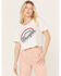 Image #1 - Wrangler Women's Cropped Short Sleeve Logo Graphic Tee, White, hi-res